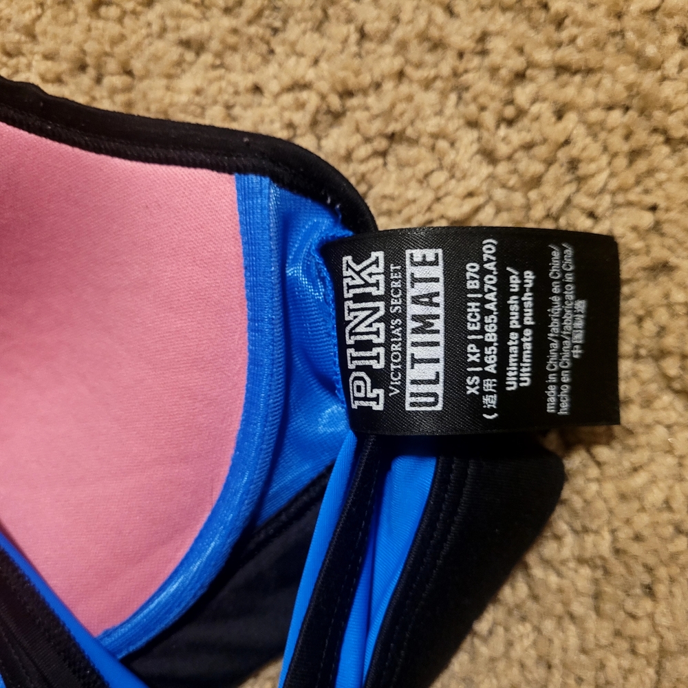 PINK Blue and OLD NAVY White Zebra Print Sports Bras - Picture 4 of 5